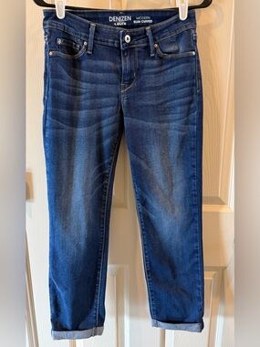 Women's Cuffed Levi Denizen Jeans - Dark Blue 28 x 25
